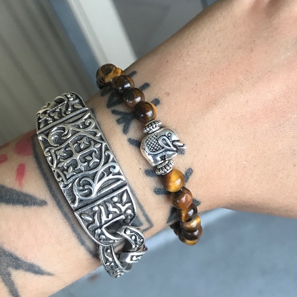 π΄SALE ! Tiger eye elephant boho bead bracelet - Picture 5 of 9